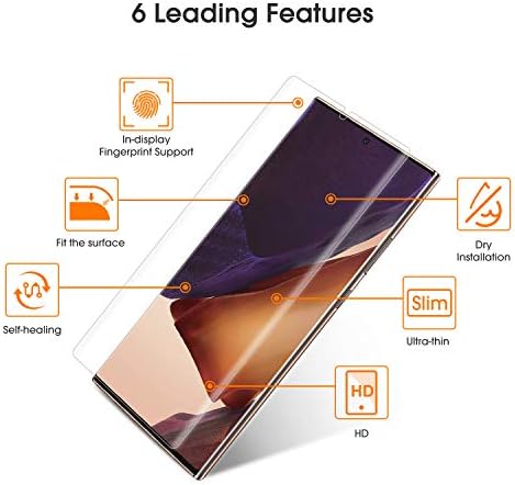 OMOTON [4 опаковки Samsung Galaxy Note 20 Ultra Screen Protector - Защитно фолио от TPU за Galaxy Note 20 Ultra