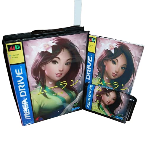 Калъф Aditi Mulan Japan с кутия и китайското ръководство за игрова конзола MD MegaDrive Genesis 16 бита MD Card (калъф за САЩ и ЕС)