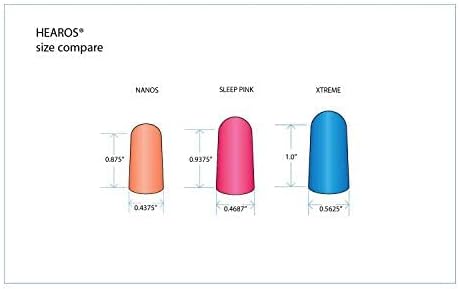 HEAROS Nanos X-Защита на слуха с шумопотискане малък размер, NRR 28, Екстремен комфорт, опаковки от 100 двойки (5891