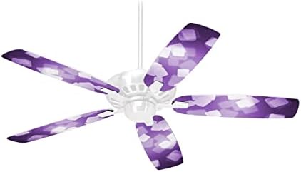 Bokeh Squared Purple - Комплект обшивки монтаж на таван на вентилатора е подходящ за повечето 42-инчови вентилаторите