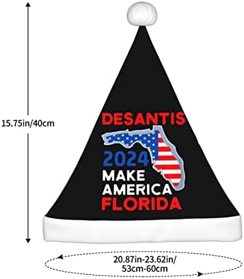 CXXYJYJ Desantis 2024 Make America Florida Коледна Шапка, Мъжки Дамски Празнична Шапка Унисекс Шапчица За Празнични