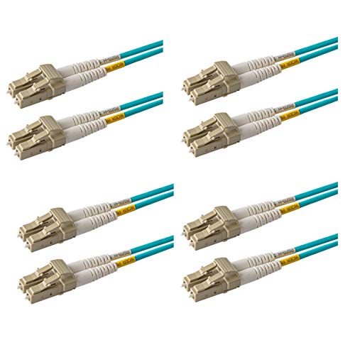 SpeedyFiberTX - 2 опаковки 0,2-Метровия Multimode оптичен свързващ кабел 10G OM3 като 50 / 125μm, Дуплексное връзка