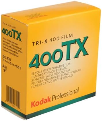 Kodak 106 7214 Tri-X 400TX Professional ISO 400, 35 мм, черно-бял филм, 100-фута преобръщане (жълт)