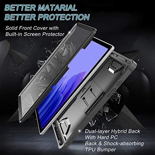 Калъф Soke Galaxy Tab A7 10,4 инча (SM-T500/ T505 / T507) с вградено защитно фолио за екрана, здрав защитен калъф