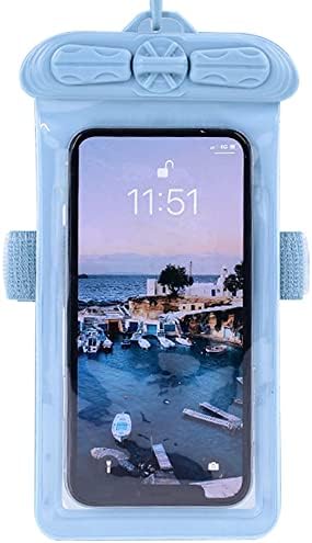 Калъф за телефон Vaxson, съвместима с BLU Dash L2 , водоустойчив калъф, суха чанта [без защитни фолиа], син
