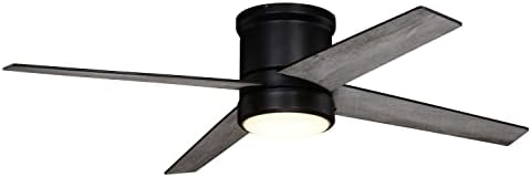 Вентилатор на тавана Скрит монтаж VAXCEL Erie Black с Led подсветка и дистанционно управление
