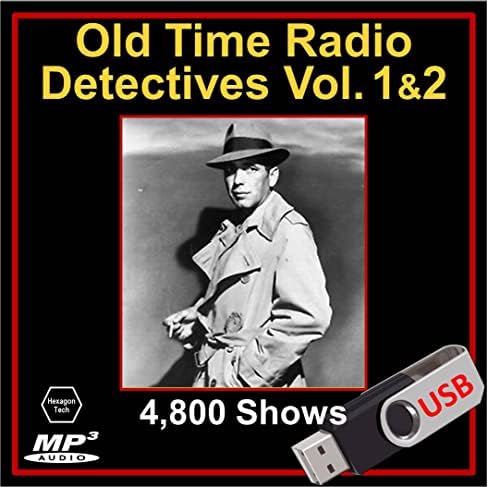 Колекция от 4800 най-добрите детективски шоу на радио старо време в MP3 формат, том 1 и 2 за [USB Флаш устройство]