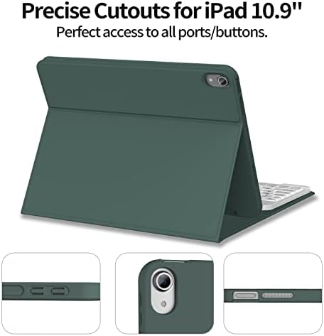 Калъф KenKe за iPad на 10-то поколение с клавиатура 2022, 10,9 инча, калъф за клавиатура с държач за моливи, С Тънък