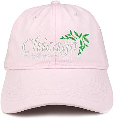 Моден Магазин за дрехи Чикаго Бродирана Памучен Регулируема Капачка За Татко