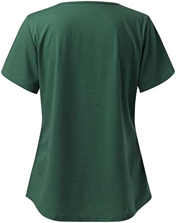 Риза с Къс ръкав Дамски Пролетно-Лятна Нова Риза с Къс Ръкав и V-образно деколте, Плиссированный Монофонични Топ