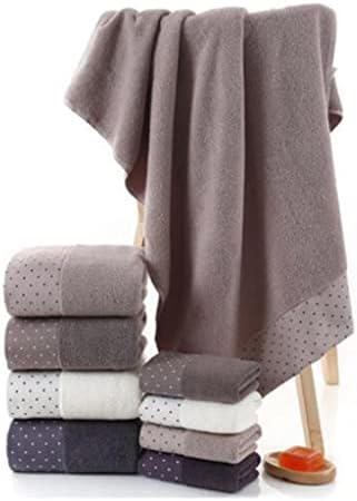 SAWQF Големи Памучни кърпи за баня, Дебели Кърпи, Семейна Баня, Аксесоари за баня в хотел за възрастни (Цвят: Бял-Нашивка