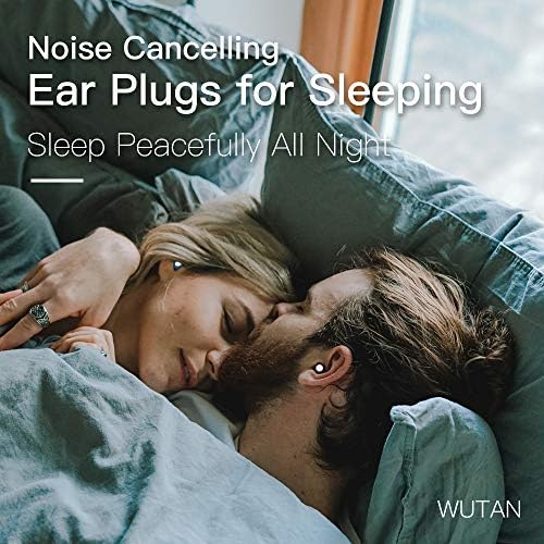 Тапи за уши WUTAN за сън с Шумопотискане 14-38 db, Удобни Меки Многократно Силиконови тапи за уши с Шумопотискане,