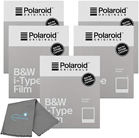 Черно-бяла Незабавно филм Polaroid Originals, черно-бял филм за фотоапарати i-Type, 5 опаковки в пакет с помощта