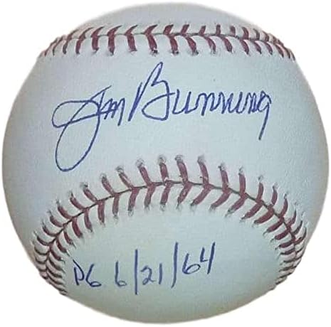 Бейзболен клуб MLB с автограф на Джим Баннинга Детройт Тайгърс, страница 6/21/64, надпис 10734 - Бейзболни топки