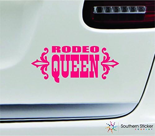 Кралицата на Родео 7x2,9 Розова Овчарка Южно-Западен Бик Езда На кон Съединените Щати Цветен Стикер Държавна Стикер Vinyl - Направи и изпратени в САЩ