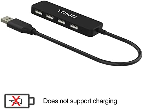 YOIGO USB-хъб с 4 Порта USB 2.0-Сплитер-Удължител, USB-хъб за лаптоп, MacBook, Surface Pro, КОМПЮТЪР, Флаш памет,