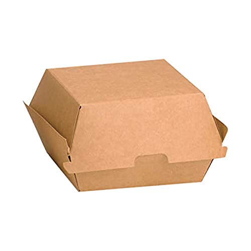 PacknWood 210EATBUK90 - Крафт-мини кутия за бургери - Кафяви кутии за хамбургери Това - Картонени кутии за хамбургери