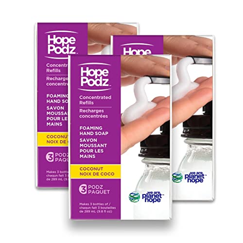 Пенящееся сапун за ръце HOPEPODZ, подходящо за употреба върху планетата, с възможност за разтваряне - 3 опаковки