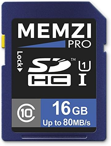 MEMZI PRO 16 GB, Клас 10 80 Mb/s. SDHC Карта за цифров фотоапарат Nikon Coolpix L840, L830, L820, L810, L620, L610,