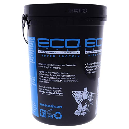 Гел Eco Style Ecoco - Обикновен суперпротеин - Осигурява надеждна фиксация и дълготраен блясък - Помага да се поддържа