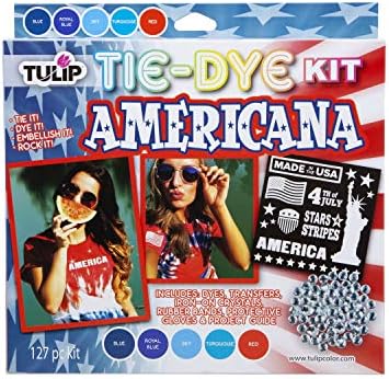 Комплект за Одноэтапной цвят вратовръзка Tulip Tulip Fabric Dye 40720 Fdy Med Americana Trend Kit, 5 цвята, Подробен