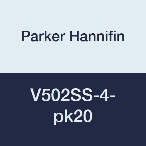 Печат на промишленото наредба кран Parker Hannifin V502SS-4-pk20, за Монтиране на панел, конектор 1/4 NPT x конектор