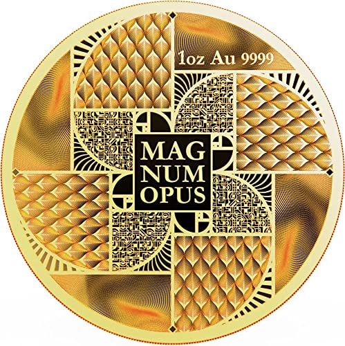 2023 DE Модерна Възпоменателна монета PowerCoin Magnum Opus Златното Сечение 1 Унция Златна монета от 100$ Ниуе