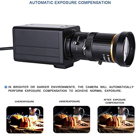 Aibesy 4K HD Камера, Компютърна Камера, Уеб камера от 8 Мегапиксела От 10-Кратно Оптично Увеличение на 60 Градуса