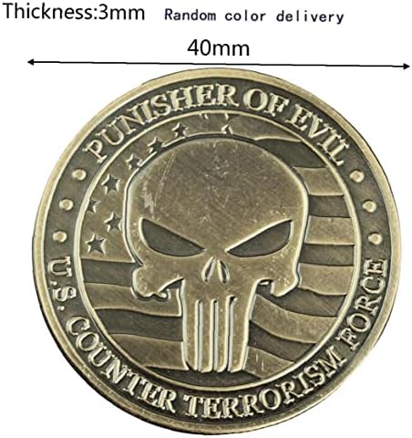 Froiny 1бр САЩ Тероризъм Сувенирни Монета С Медна покритие Каратель Злото Възпоменателна Монета Предизвикателство