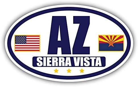 Флаг на Аризона / Американски Флаг Овалния 3 м Vinyl Броня Стикер Стикер | Тъмно синьо и Златно Сиера Виста, AZ