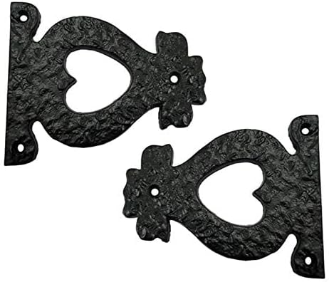 Носи етикет за услугата контур Adonai Hardware 4 Timotheus от черно желязо във формата на сърце (2, Матово-черно