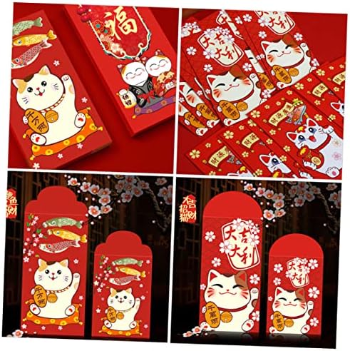 Zerodeko 20pcs 2021 См. Червен Плик Чанта Китайски Декор Пролетен Подарък Паричен Плик Коледен Подарък Парични Джобове