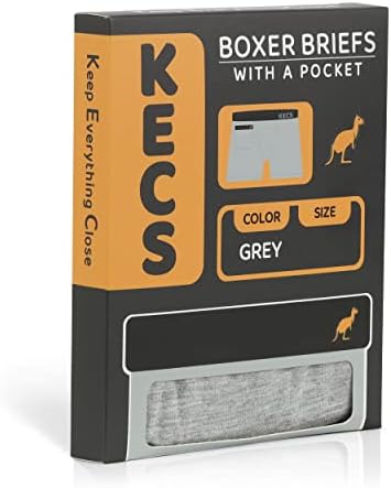 Мъжко бельо с джобове KECS | Гащи-боксерки с вграден калъф | 1 Опаковка | Удобен, дишащ и мек материал