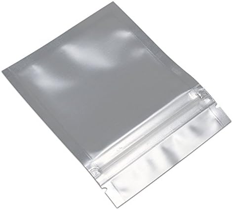 100 Опаковки Закрывающихся Херметически затворени пакети от майларовой фолио с цип (матиран Черен 2,9x3,9 инча)