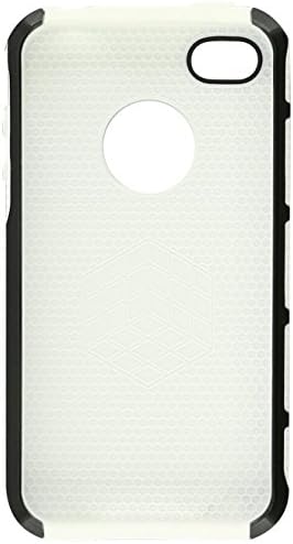 Хибриден Защитен Лепкава калъф Eagle Cell PHIPHONE4N1WHBK от TPU за iPhone 4 - търговия на Дребно опаковка - Бял