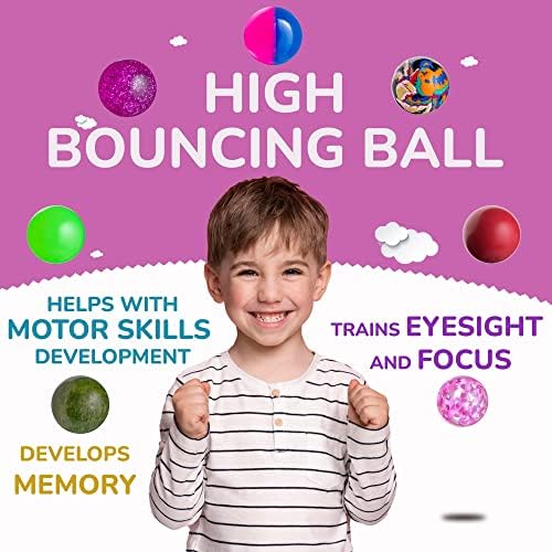 Завладяващ надуваеми топки - 25 бр Малки скокове топки в диапазона от - 1 Инч, Мини-надуваеми топки за деца - Надуваеми