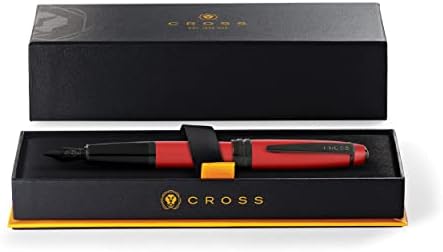 Писалка Cross Bailey, покрити с матиран червен лак, с лъскава PVD черно покритие, с много тънка писалка