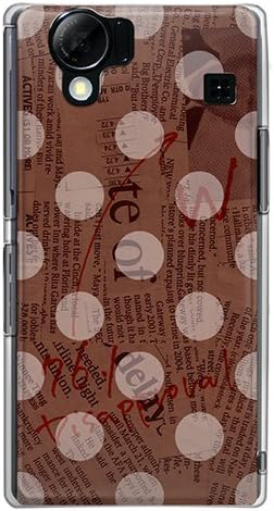 CaseMarket SoftBank AQUOS Phone (102SH) Прозрачен твърд калъф от поликарбонат [В вестникарска точка - кафяв]