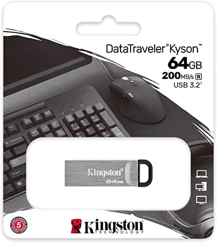 Kingston 32GB DataTraveler Kyson Висока производителност до 200 MB/s USB 3.2 Метален флаш памет DTKN /32 GB в комплект