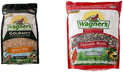 Wagner's 82056 Gourmet Безотходный храна за дивите птици, 5-фунтовый пакет и 62032 Cardinal Blend Храна за дивите