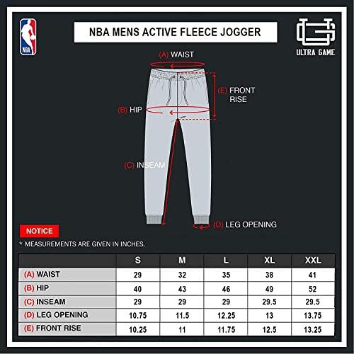 Спортни панталони Ultra Game НБА за мъже с активни флисовыми джоггерами за бягане - Достъпни за множество играчи