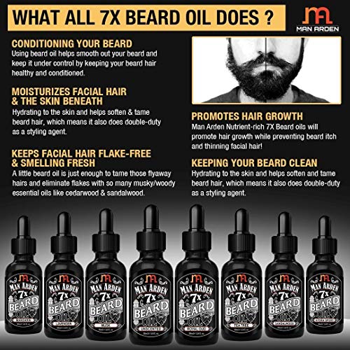 Масло за оформяне на брада, Man Arden 7X 30 мл (Love Spell) - Смес от масла 7 Премиум-клас за растеж и хранене на