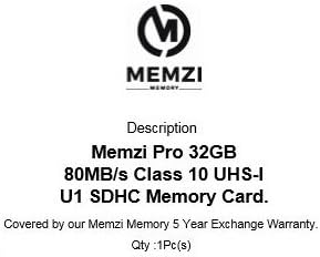 Карта памет MEMZI PRO 32GB Class 10 80 MB/SDHC карта за цифрови фотоапарати Sony Alpha a55, магистрала a57, a58