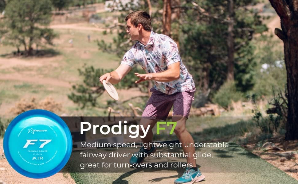 Prodigy Disc F7 AIR | Подвижни водача на фарватера | Лек водача на фарватера за всички играчи | Чудесен диск за