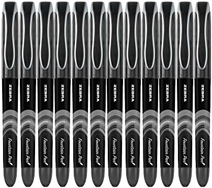 Набор от Перьевых дръжки Zebra Pen, Fine Point 0,6 мм, Черни Нетоксични мастила, на Върха от неръждаема стомана,