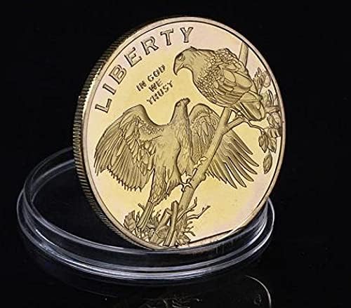 Позлатена Монета Американски Орел 2021 лимитирана серия Колекционерско издание с капачка Колекция Challenge Монети