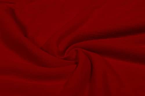 The Design Cart Червена Однотонная Трикотажная вълнена тъкан от Джърси за декоративно-приложни изкуства, занаяти,