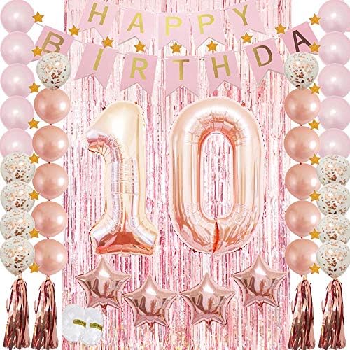 Декорация на 10-ти рожден ден за момичета, Празнични аксесоари - Латексный топката с Конфети, Звезда от mylar от