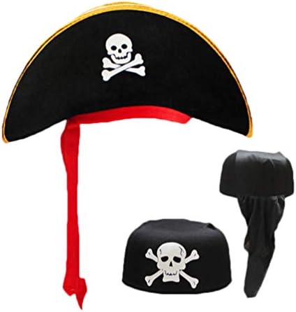 Луксозен частен шапка, pirate шапка, подпори за cosplay за Хелоуин, маскарад, 2 бр.