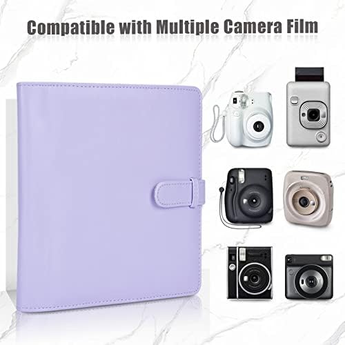 Фотоалбум с 256 джобове Phetium за Fujifilm Instax Mini, Instax Square, фотоапарати Polaroid, Албум-награда за Mini